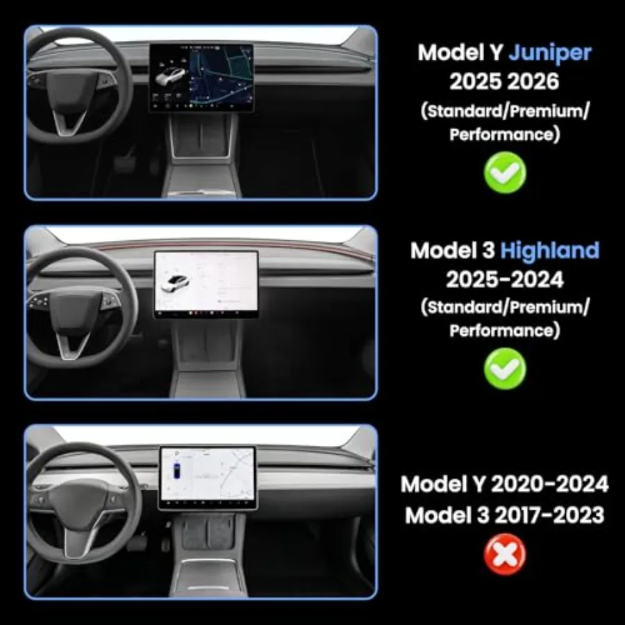 Upgrade for Model Y Juniper Under Screen Storage Organizer 2025 2026, Model 3 Highland Center Console Organizer 2024-2026 for M