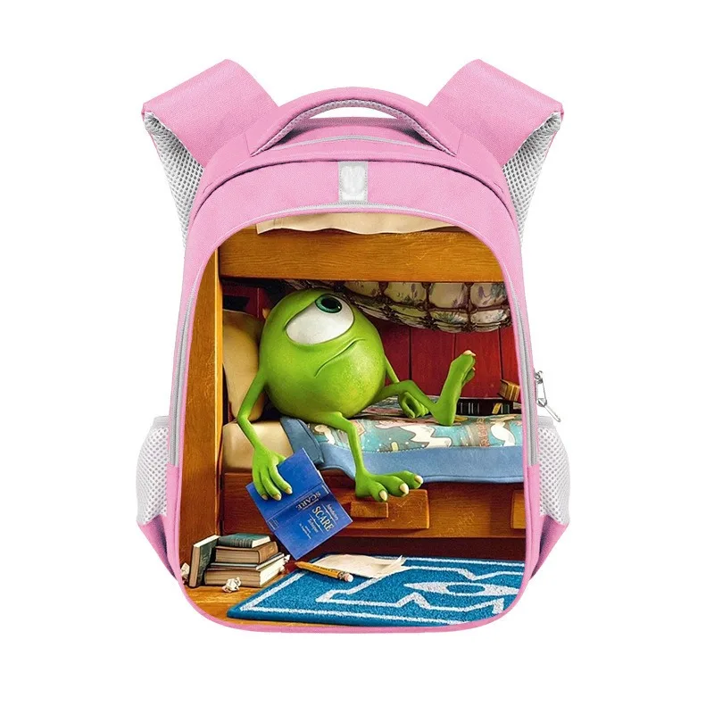 Disney Boys Girls Kids School Book Cute Bags Monsters Inc Prints Women Bagpack Teenagers Canvas Laptop Travel Backpack