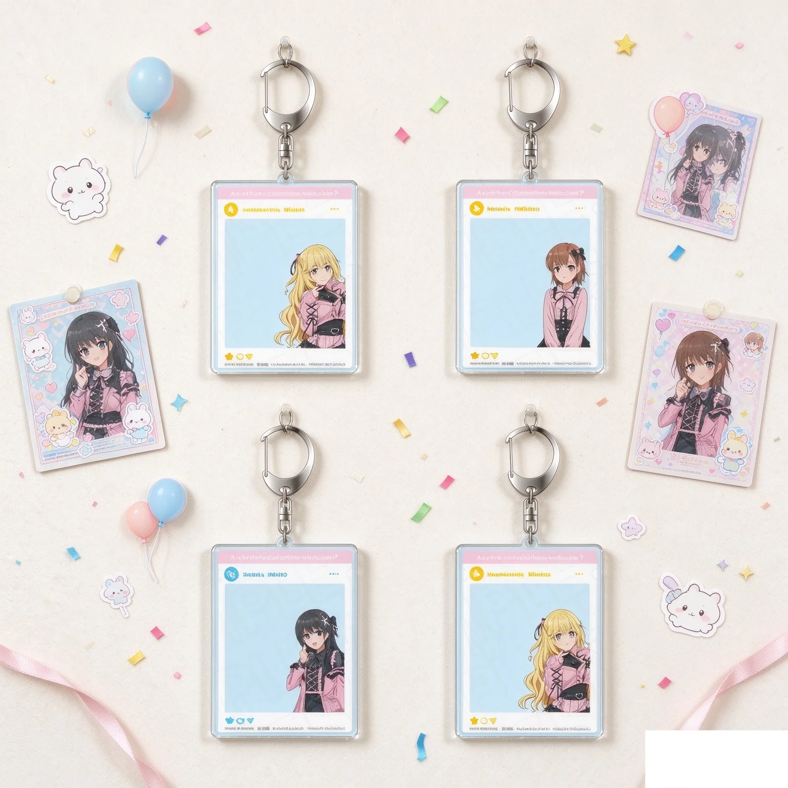 6cm Anime A Certain Scientific Railgun T Bag Acrylic KeyRing Anime Cell Phone Pendant Gift For Fans Exquisite Product Keychain