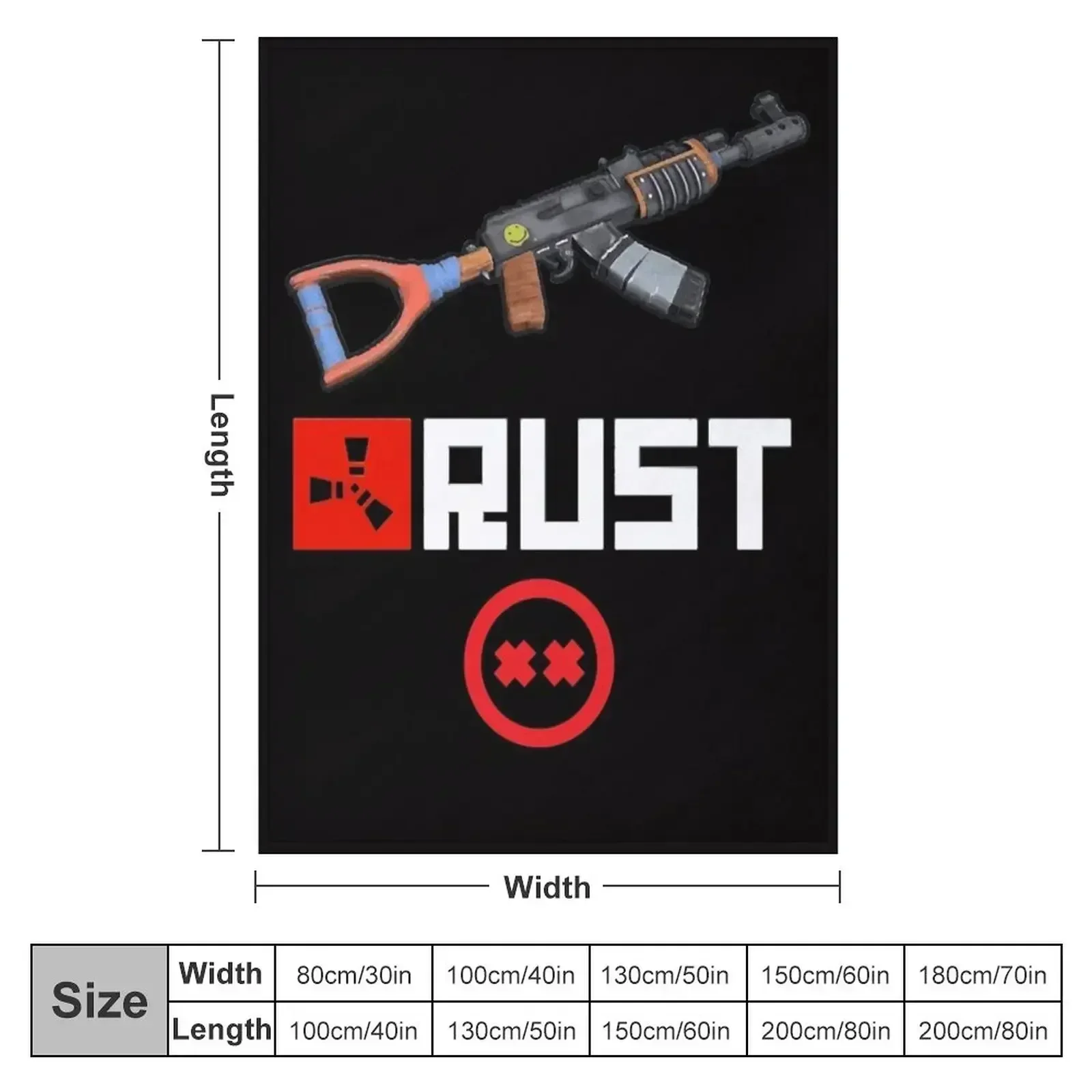 Rust Game Merch Throw Blanket Flannel Fabric Thermals For Travel Large Giant Sofa Blankets