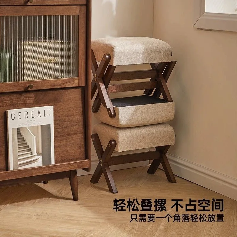 مقعد صغير من الخشب الصلب، مقعد تغيير الأحذية، مقعد باب منزلي، مقعد منخفض، مقعد مربع لطاولة القهوة في غرفة المعيشة