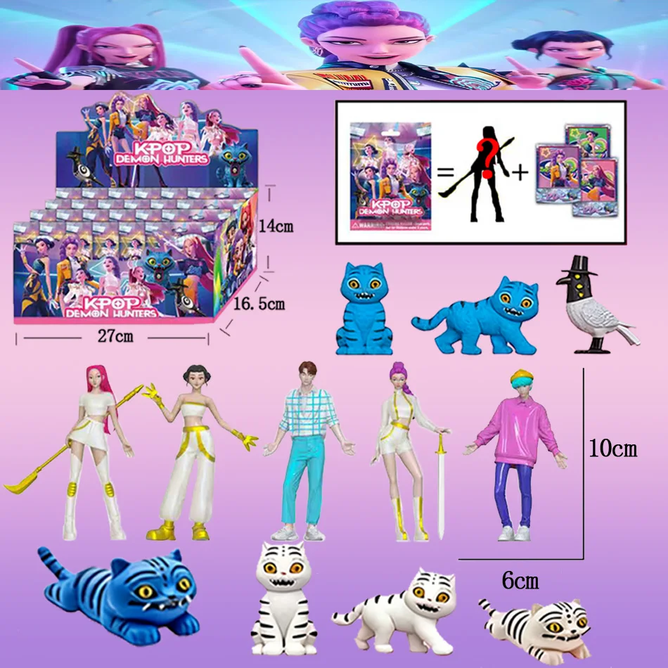 アニメ Kpop デモンハンターズ フィギュア モデル おもちゃ 漫画 ゲーム周辺機器 ブラインドボックス 装飾 コレクション おもちゃ 子供向けギフト