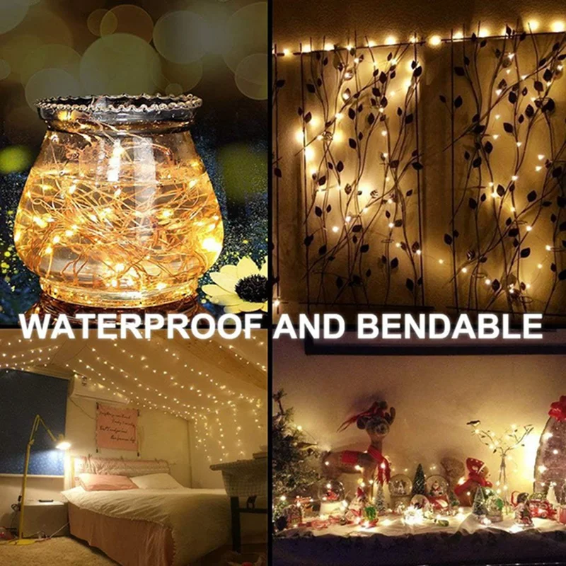 1Pc Led Photo Clips String Light With 10/20/30/50 Clear Clips Fairy Lights For Bedroom Wall Hanging Pictures Cards Party Decor