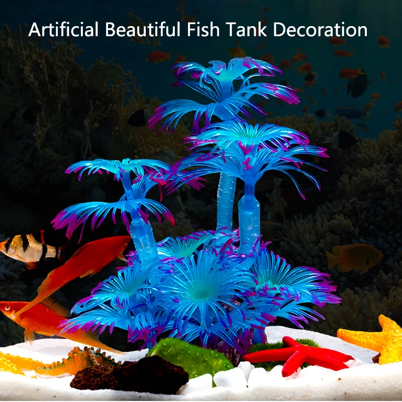 Artificial Underwater Coral Plastic Aquarium Fish Tank Simulation Decoration Aquarium Backgrounds Plants Water Grass Beautiful