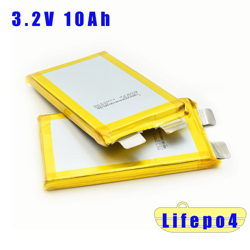 3.2v Lifepo4 Rechargeable Battery 10ah Lithium Li-ion Polymer Battery for 24v 12v 36v Electric Bicycle Ebike Tablet DVD Batteria