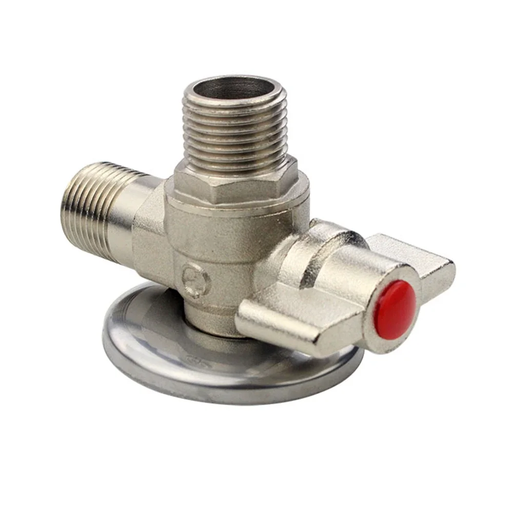 4 Points Full Copper Large Flow Angle Valve Ball Valve 1/2 Right Angle Ball Core Faucet Triangle Ball Valve Water Heater Switch