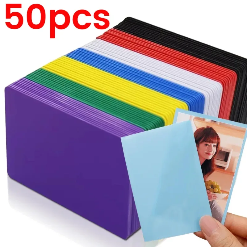 50Pcs Colorful Standard Size Card Sleeves for Korea Idol Photo Protector Trading Cards Shield Cover 61x91mm Storage Case