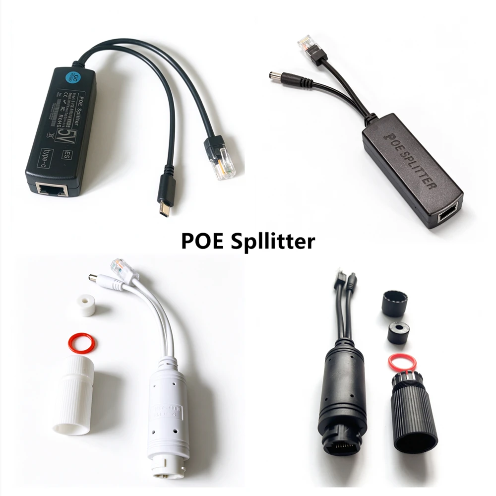 1/2 Pieces 10M/100M 48V To 5V/12V POE Splitter Standard Isolated Type-C USB/DC 12V Power Supply Module POE Splitter