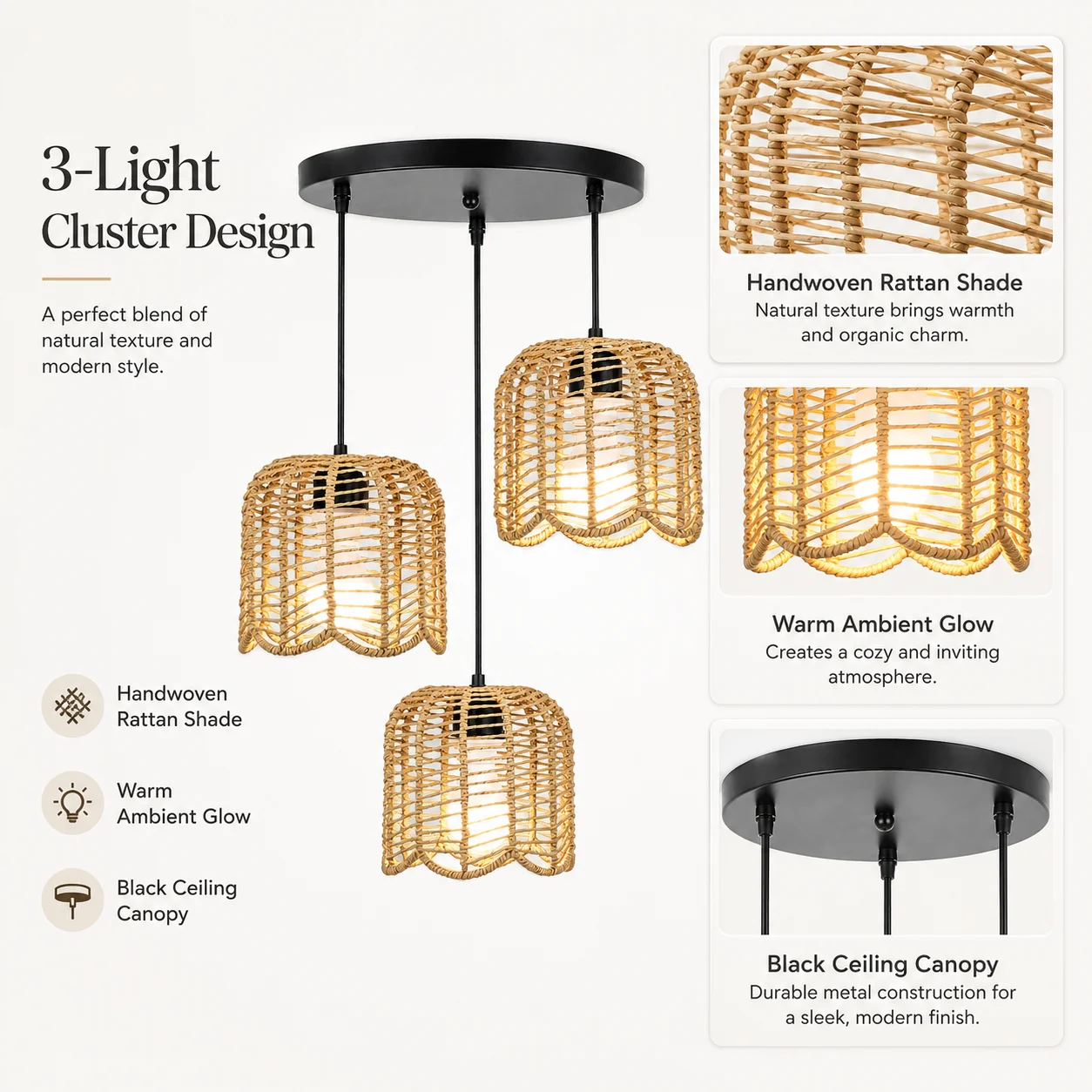JOYINLED Farmhouse Handgeweven - Wicker Pendant Shade recensie en prijs