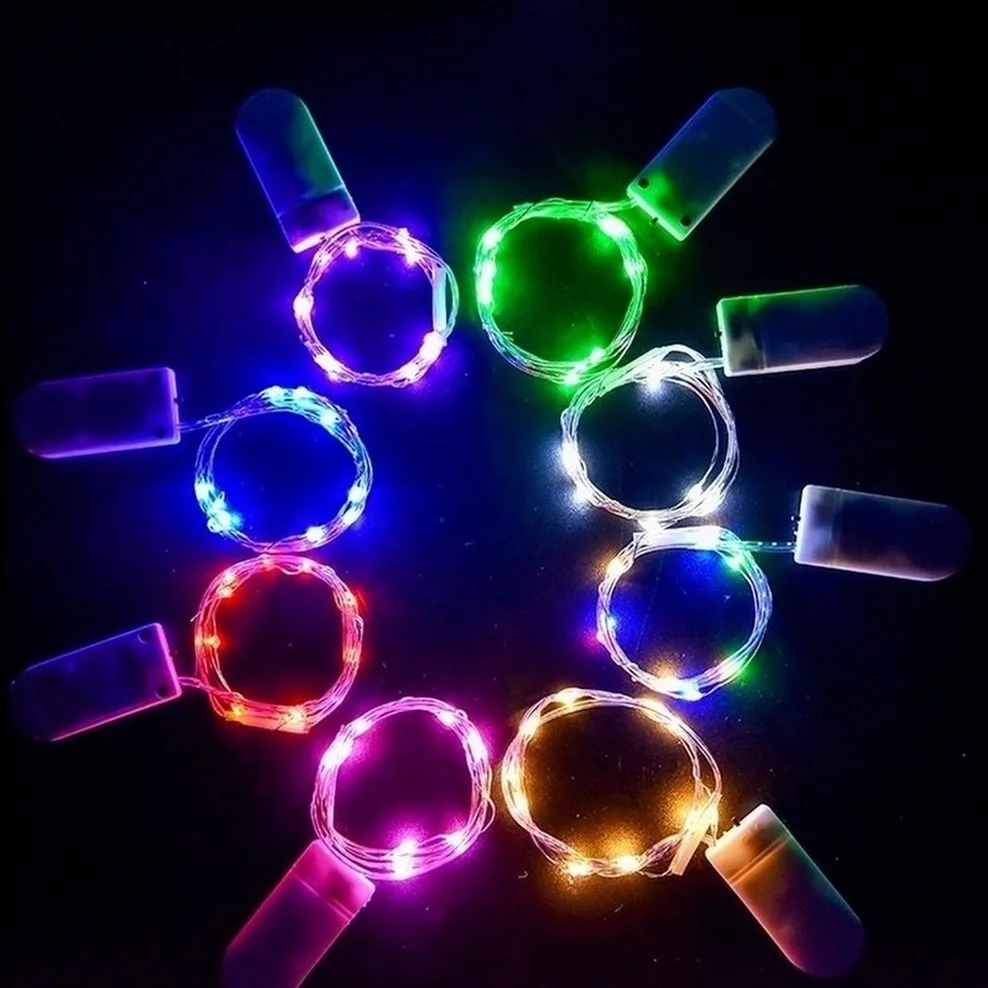 10pcs 1M 2M 3M 5M Copper Wire LED String Lights Holiday Lighting Fairy Garland for Christmas Tree Wedding Party Decoration Natal