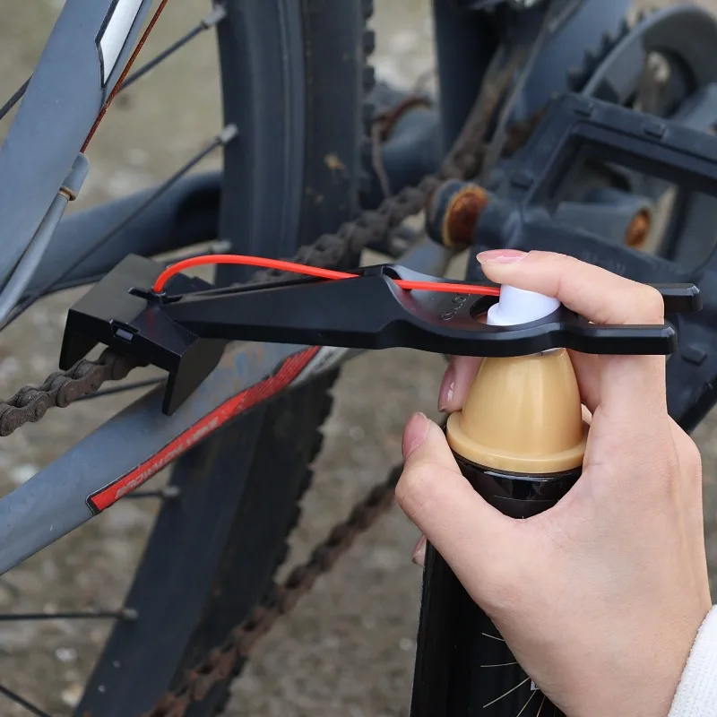 Motorcycle Chain Lube Applicator Moto Chains Cleaner Maintenance Tool Motorcycle Chain Oiler Spray Gear Mess-Free 1/2PCS image 3