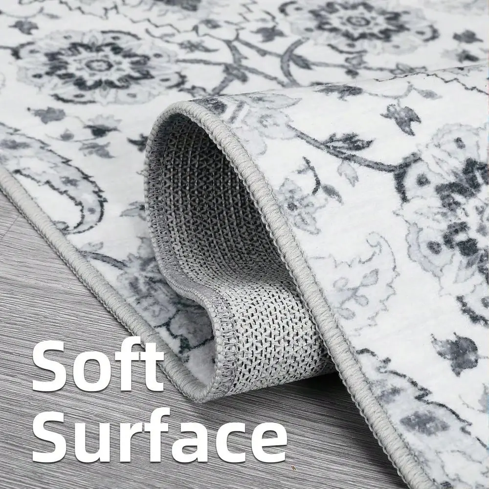 

Area Rugs Entryway NonSlip Vintage Low Pile Carpet, UltraThin Retro Accent Floor Mat For Living Room Bedroom