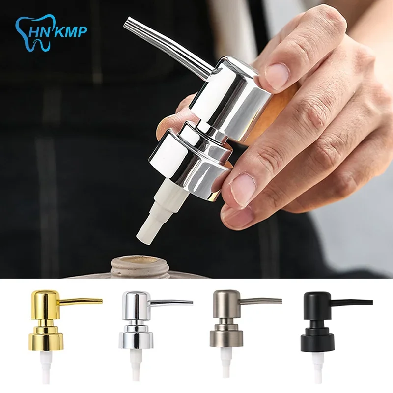 1set Soap Pump Liquid Pump Head Lotion Dispenser Head Push Type Round Head 28 Thread Bath Bottle Press Nozzle,ABS Lotion Tube