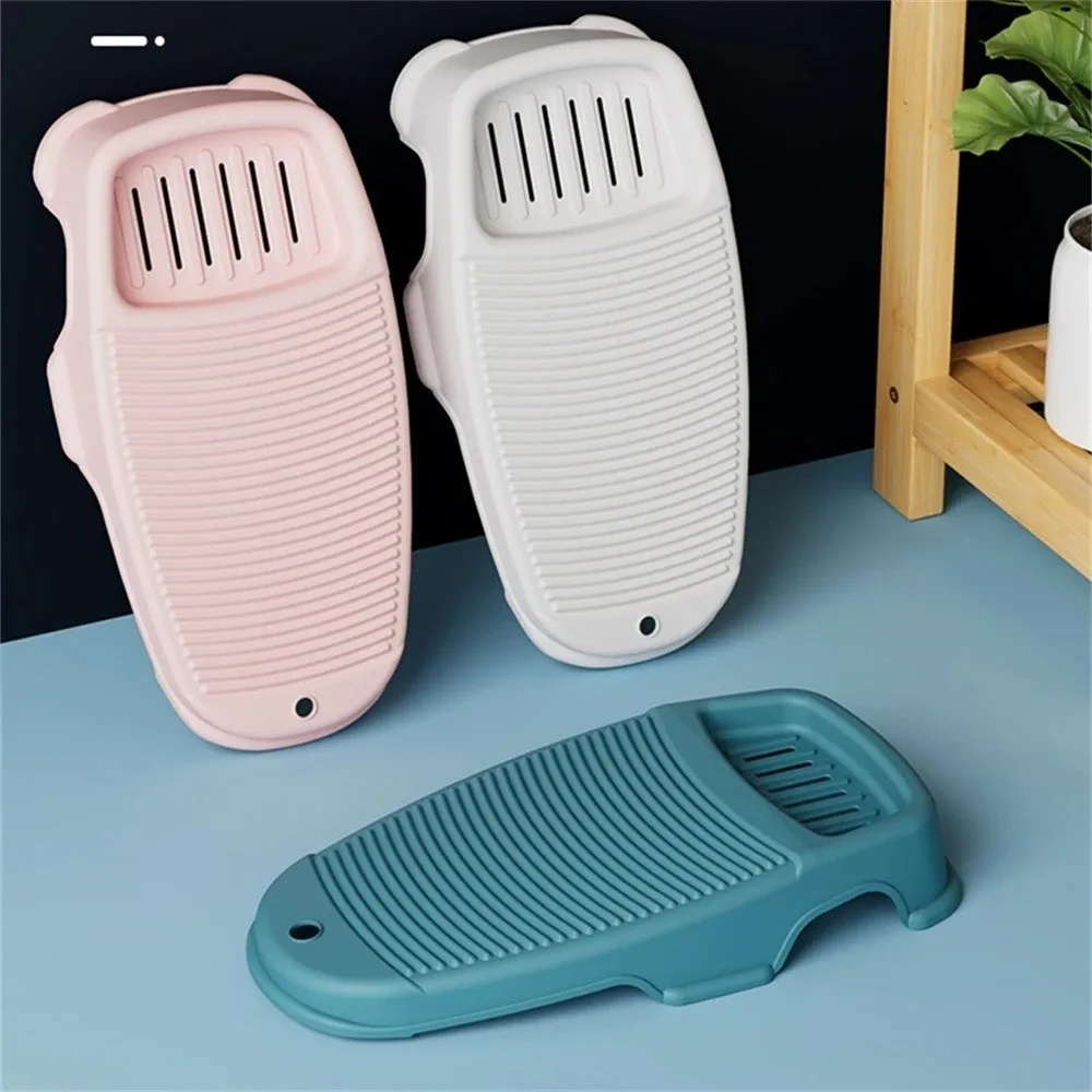 لوح غسيل مع حامل صابون سميك لغسل اليدين ألواح الغسيل ثقوب الصرف تصميم غير قابل للانزلاق حامل غسيل الملابس القذرة