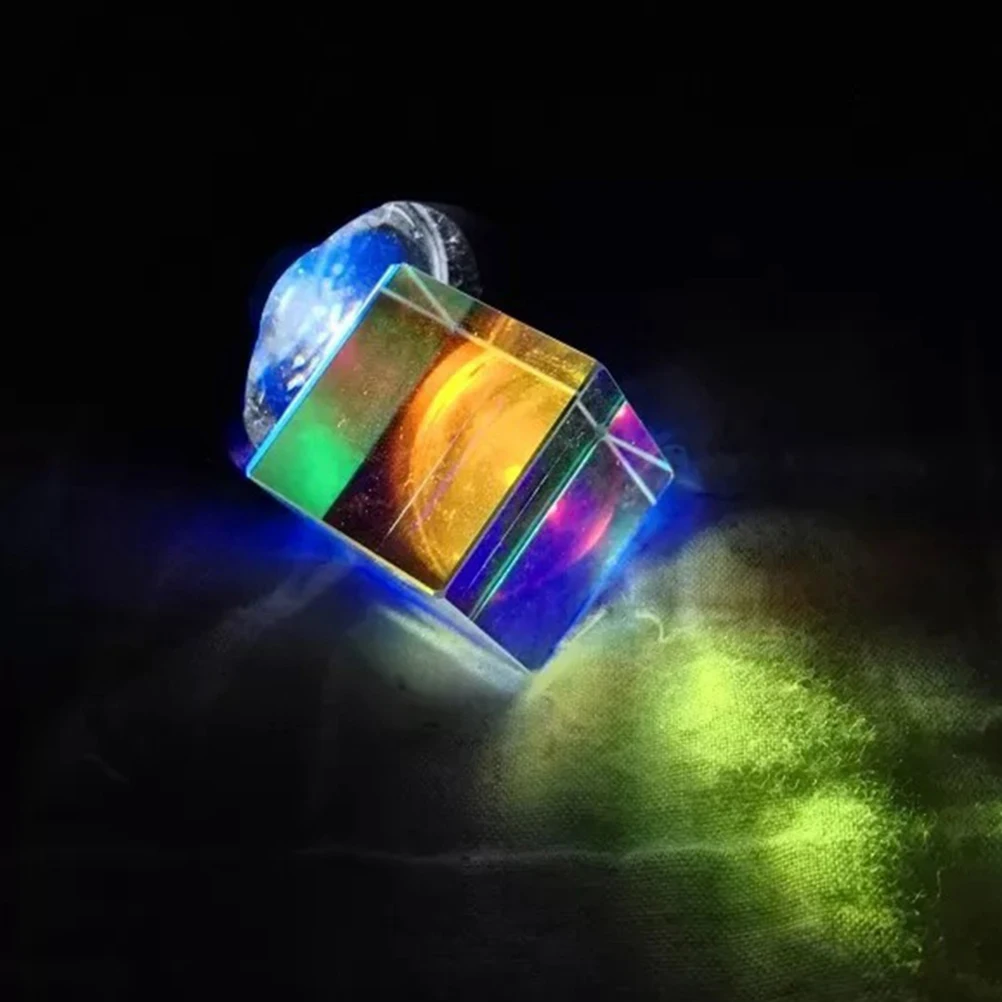

Rgb Optical Glass Dispersion Cube 2Cm Physics Teaching Tool Science Experiment Prism For Classroom Light Refraction