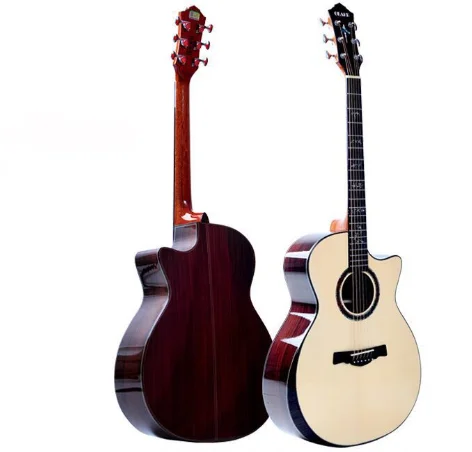 Guitarra eléctrica acústica de palisandro de alta calidad, guitarra china de caoba de hueso EXP16 opcional