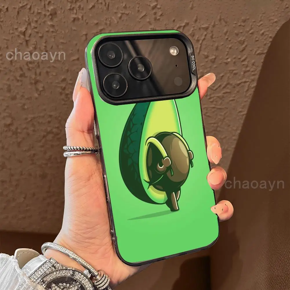 

Avocado pattern Phone Case case for iPhone17 16 15 14 13 12 11 Pro/ Max/Plus shock-proof rear cover anti-fingerprint