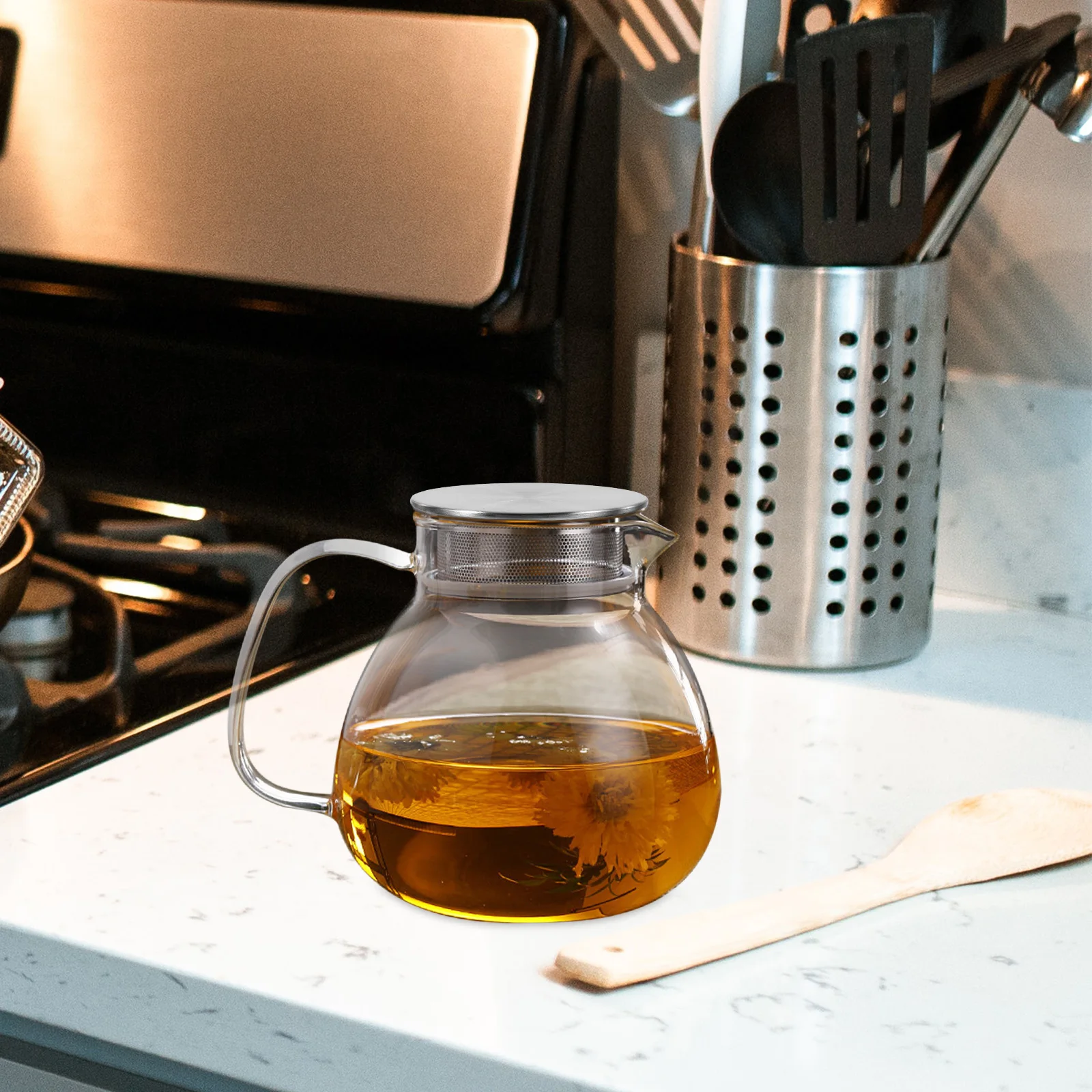 

1 комплект, стеклянный чайник, ручной чайник, домашний чайник, кухонный чайник, 1000 мл, большой термостойкий стеклянный чайник, кувшин для воды