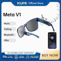 KUMI Meta V1 Smart Glasses Polarized Sunglasses Bluetooth glasses IPX4 Waterproof Open Ear Headphones Bluetooth Phone Call of AI