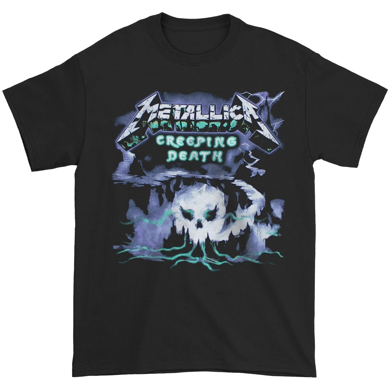Metallica Creeping Death Band T-Shirt Cotton Graphic Tee Men Women Summer Streetwear Top