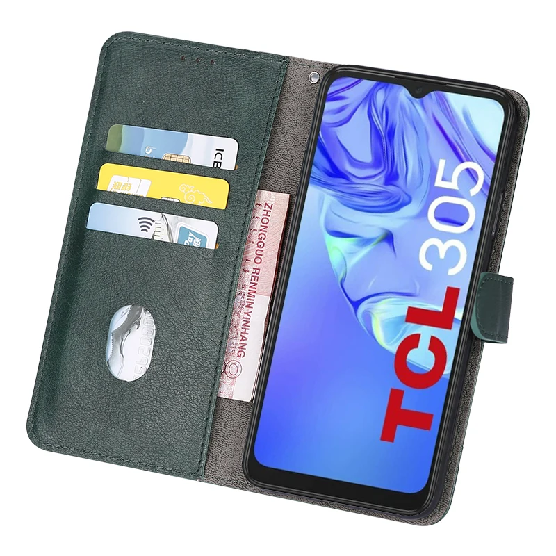 TCL305 Coque Cover For TCL 305 Case Flip Magnetic Card Stand Leather Wallet Phone Protective Book On For TCL 6102D Case Bag