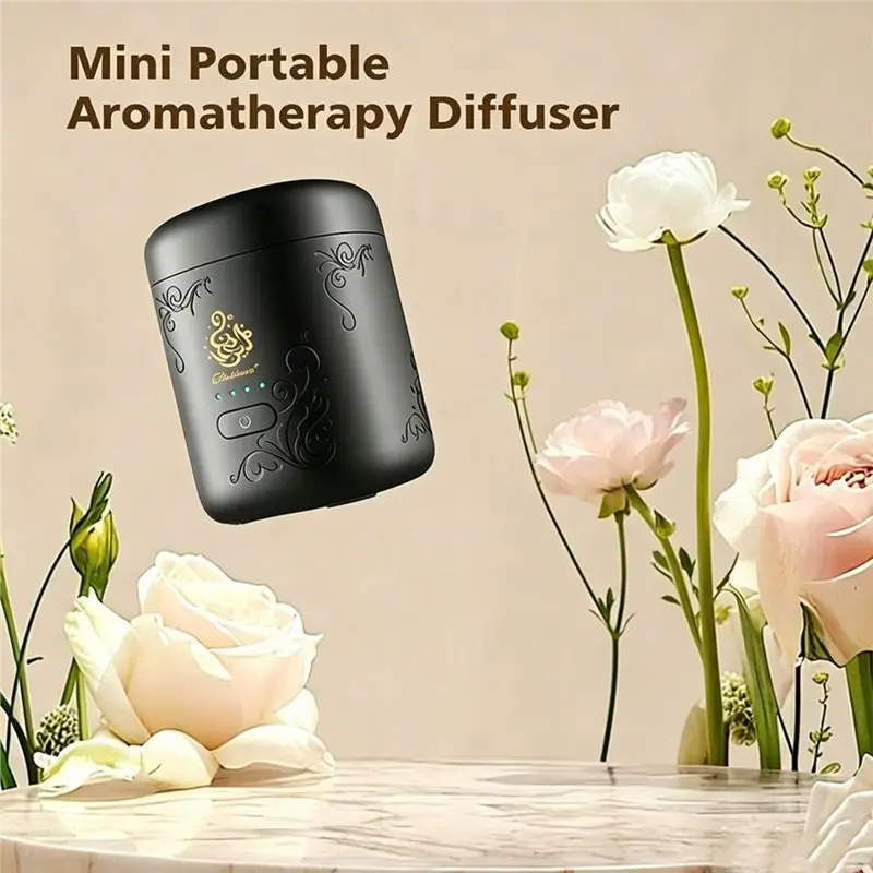B23B Portable Electric Incense Burner Rechargeable Aroma Diffuser Oud Arabic Bakhoor Holder For Ramadan Home