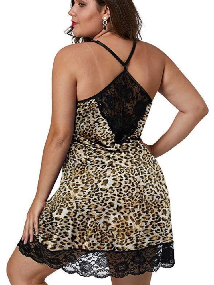 8XL Plus Size Lingerie Women Lace See Through Teddy Babydoll V Neck Sleeveless Nightdress Large Size Erotic Sleepwear Pajamas