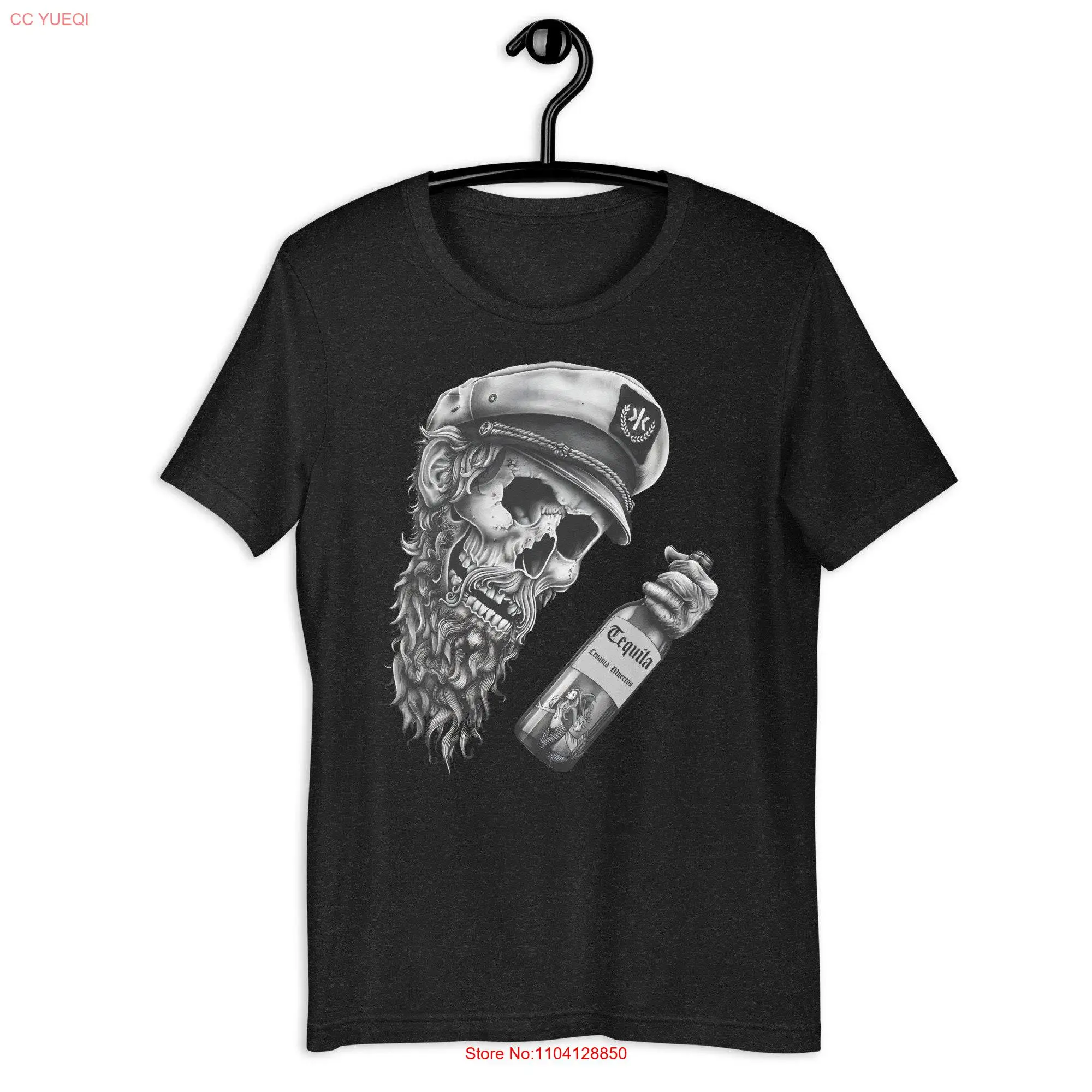 Tequila Levanta Muertos Skull t shirt long or short sleeves