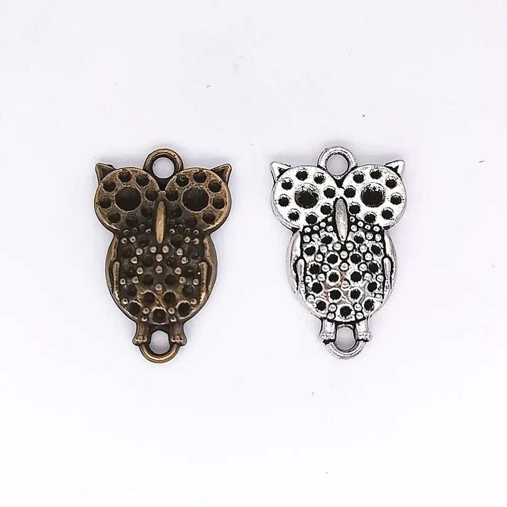 22pieces (owl) vintage zinc alloy charm metal pendant DIY jewelry discovery making accessories 029