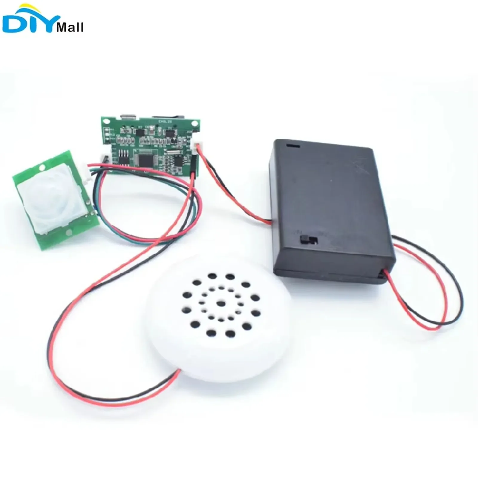 MP3 Music Voice Playback Kit Sound Recording Module with PIR Infrared Sensor Support USB Download TF Card DIY Shop Welcomer