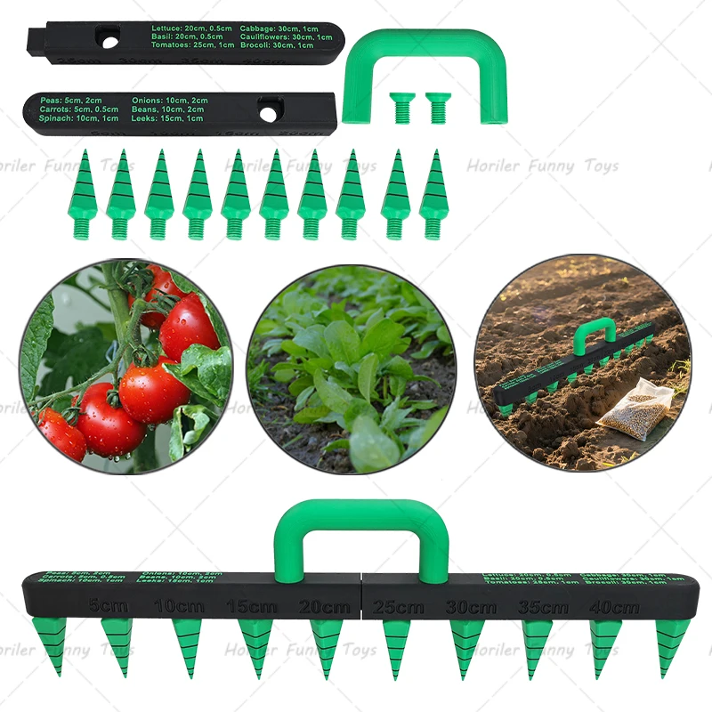 Seed Spacer Tool Seed Dispenser Sowing Hole Puncher For Planting Seeds Vegetable Garden Fast Seeding Adjustable Seed Tool