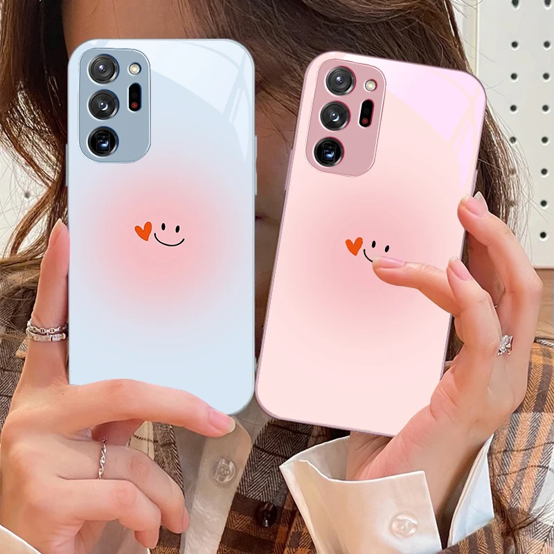 

Gradual Love Happy Face For Samsung M 02 12 Note 8 9 10 20 A 01 A02 A03 Core 04 A05 06 10 12 13 14 15 A16 glass Ultra phone case