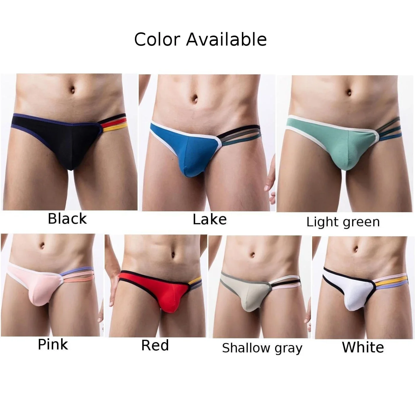 Homens finos tiras patchwork algodão cuecas, respirável umidade calcinha, sexy convex bolsa cueca, cueca de cintura baixa, jockstrap