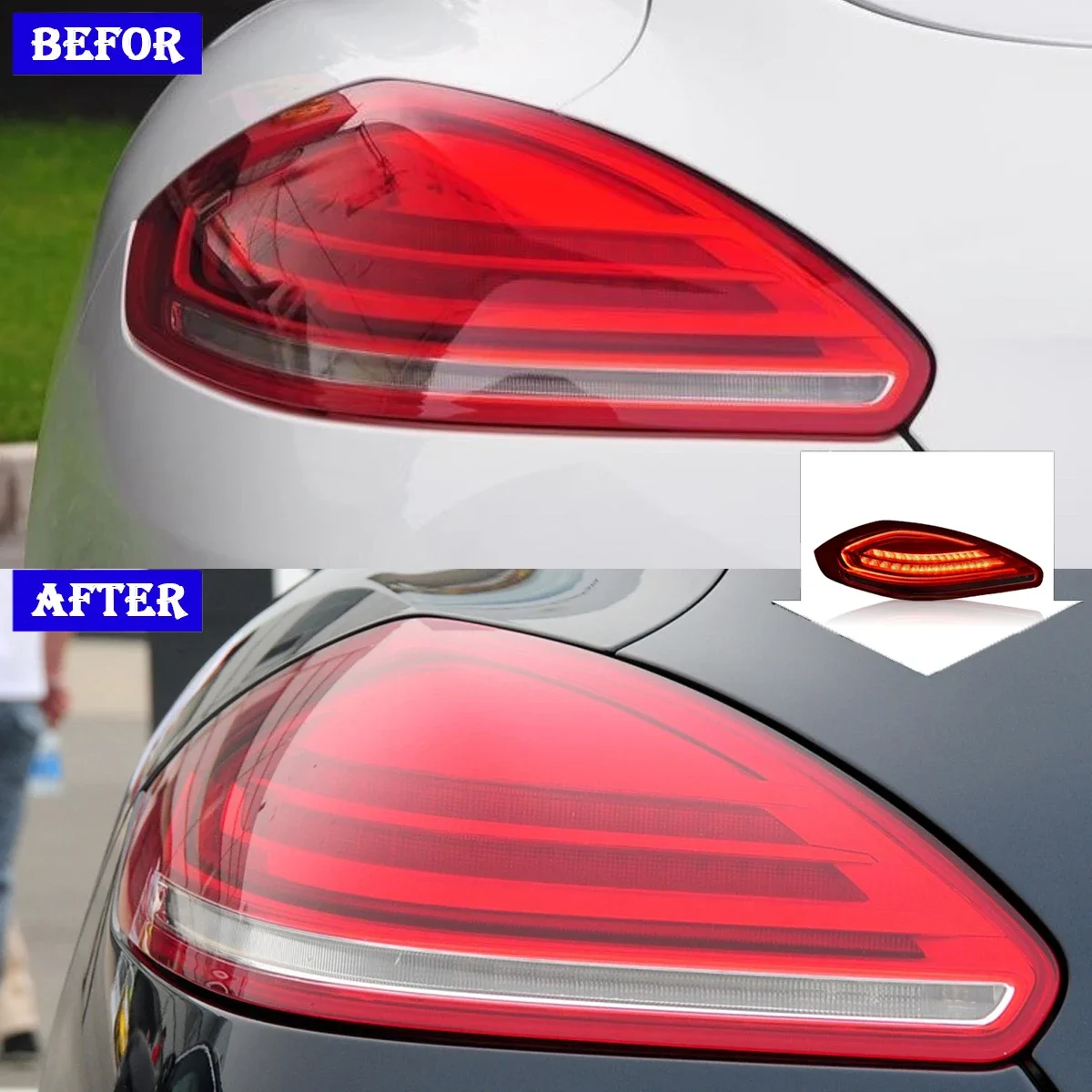 TYPY Car Light For Porsche Panamera Taillights 970.2 LED Tail lights 2014 2015 2016 Plug and Play Brake Lamps Car Accessories