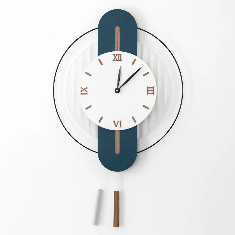 

Northern Europe Modern Minimalist Living Room Wooden Transparent Bedroom Creative Entrance Silent Wall Clock Modern Design