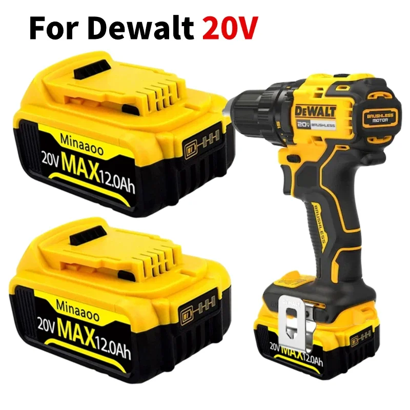 

Upgrade For Dewalt DCB200 20V 6Ah/8AH/12Ah Replacement Battery Compatible with For Dewalt 18V/20V Tools Battery+Charger