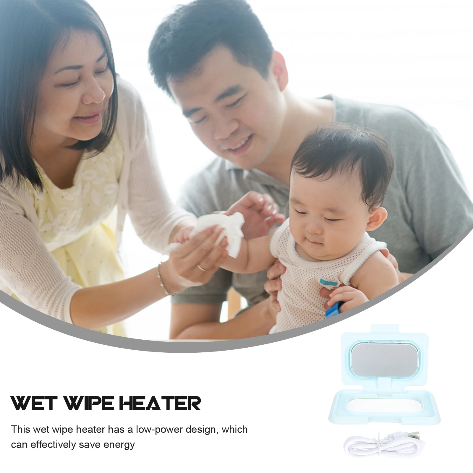 

Baby Wipe Warmer Heated Wet Tissue Heating Device For Baby Kids Long Lasting Low Material Compatible With All Wipes