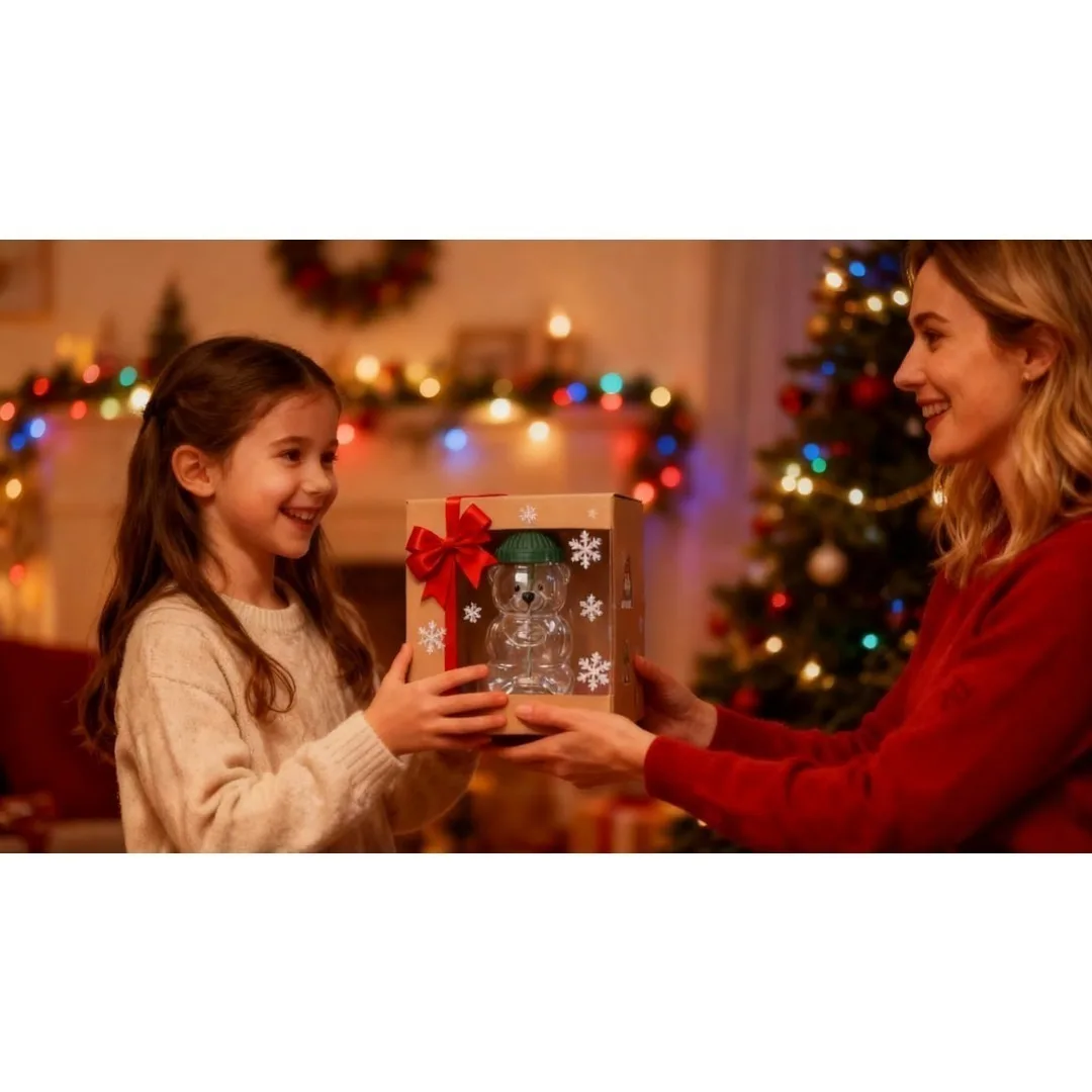 2025 جديد 500 مللي كوب الدب الزجاجي الإبداعي لطيف الكرتون القهوة عصير كوب ماء هدية عظيمة للأصدقاء الأسرة