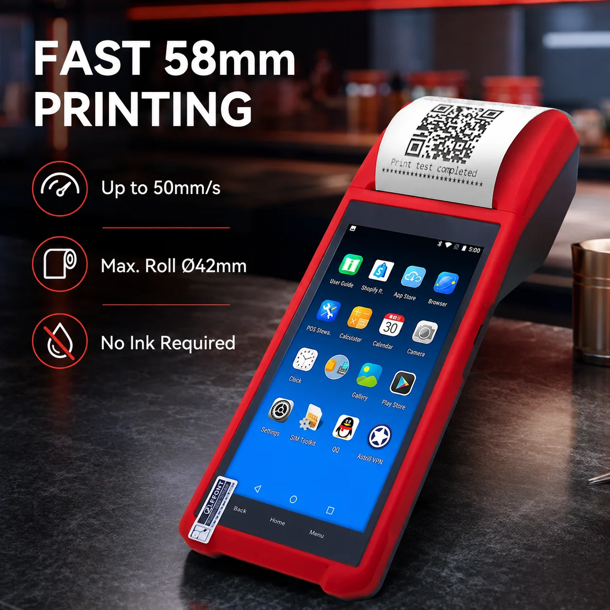 Android Mobile POS Device 4G Handheld Terminal With OEM Service