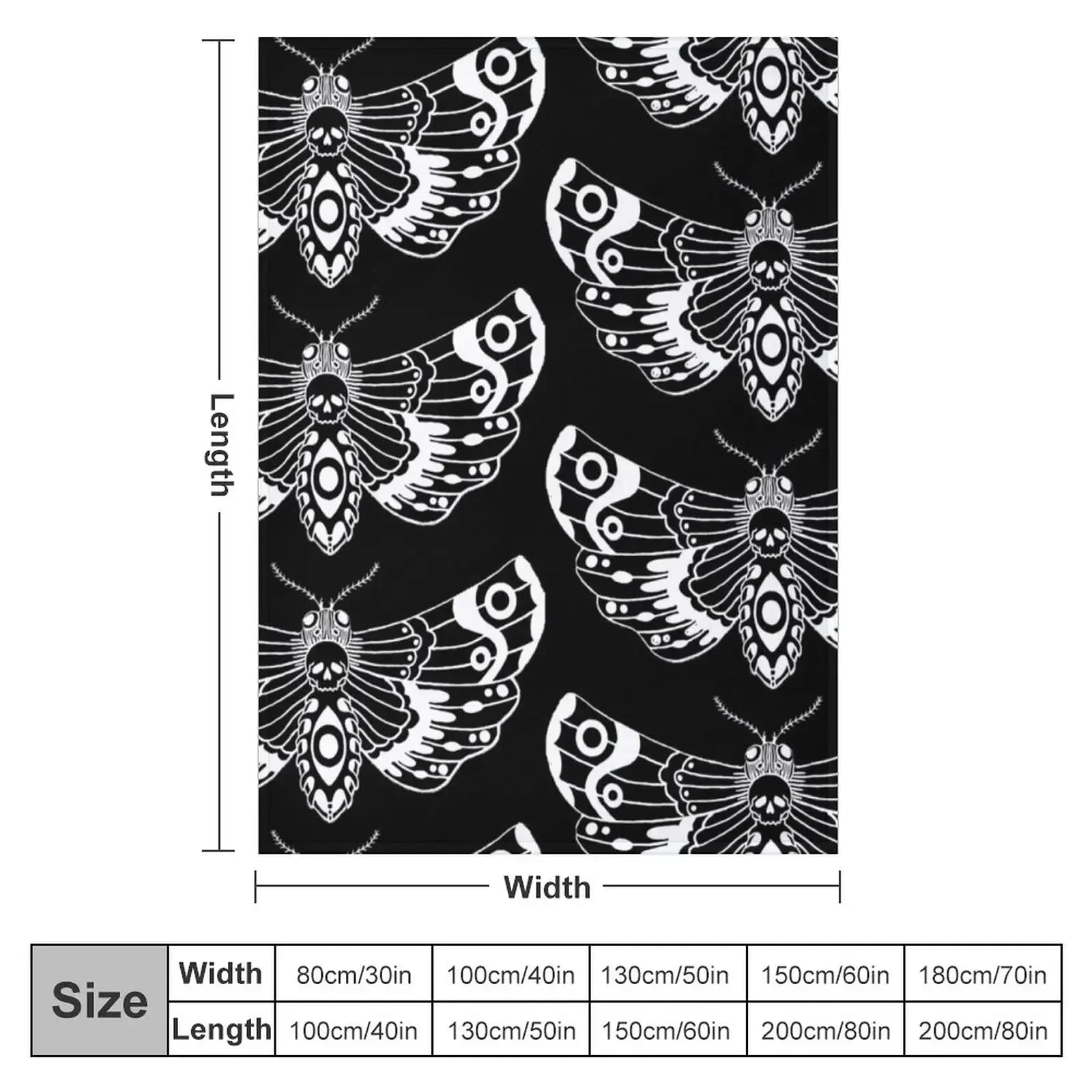 Death Moth Throw Blanket for winter anime For Decorative Sofa Blankets For Sofas Blankets