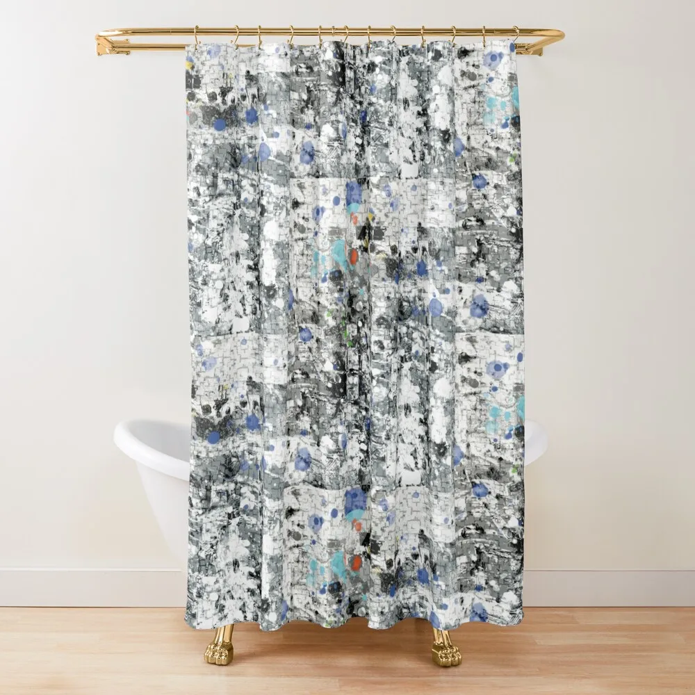 

Abstract Confetti Shower Curtain Cover Waterproof Shower And Anti-Mold Shower Bath Curtain