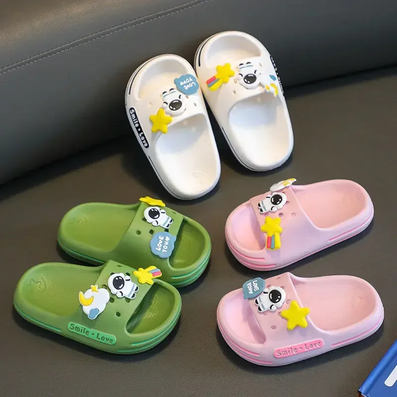 New Cute Astronaut Children's Home Indoor Slippers Anti-Slip Bathroom Baby Outdoor Sandals For Boys And Girls