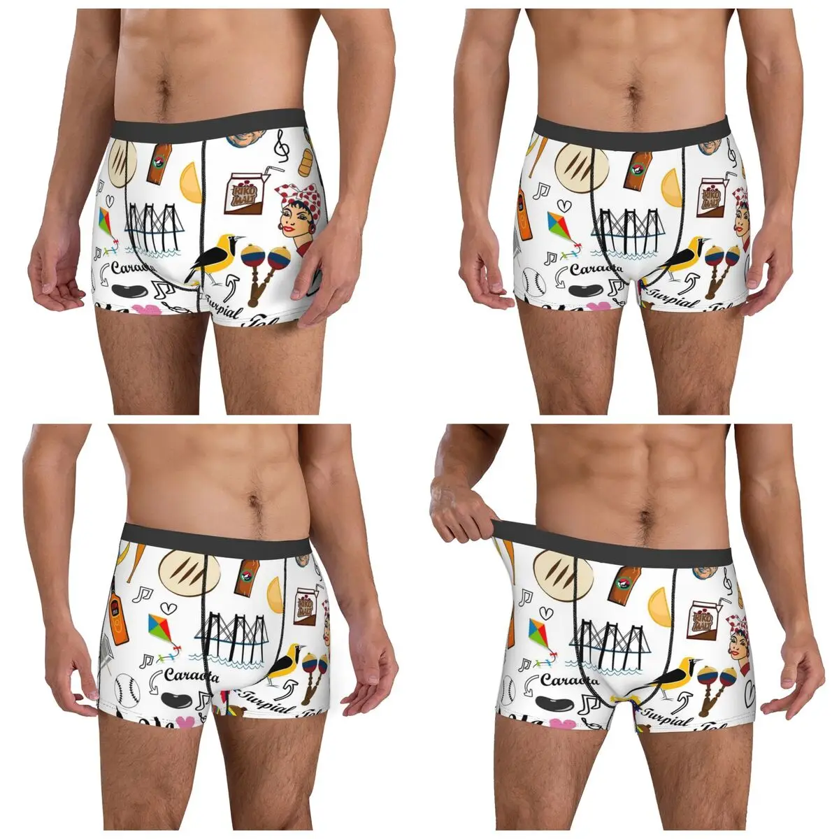 복서 팬티 반바지 베네수엘라 감정 팬티 남성용 부드러운 속옷 남성 남자친구 선물