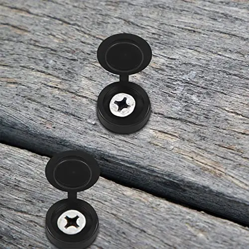 100Pcs/lots Black Hinged Screw Caps Plastic Shutter Large/Small Protective Cap Button Nuts Cover Bolts Protect Furniture Decor