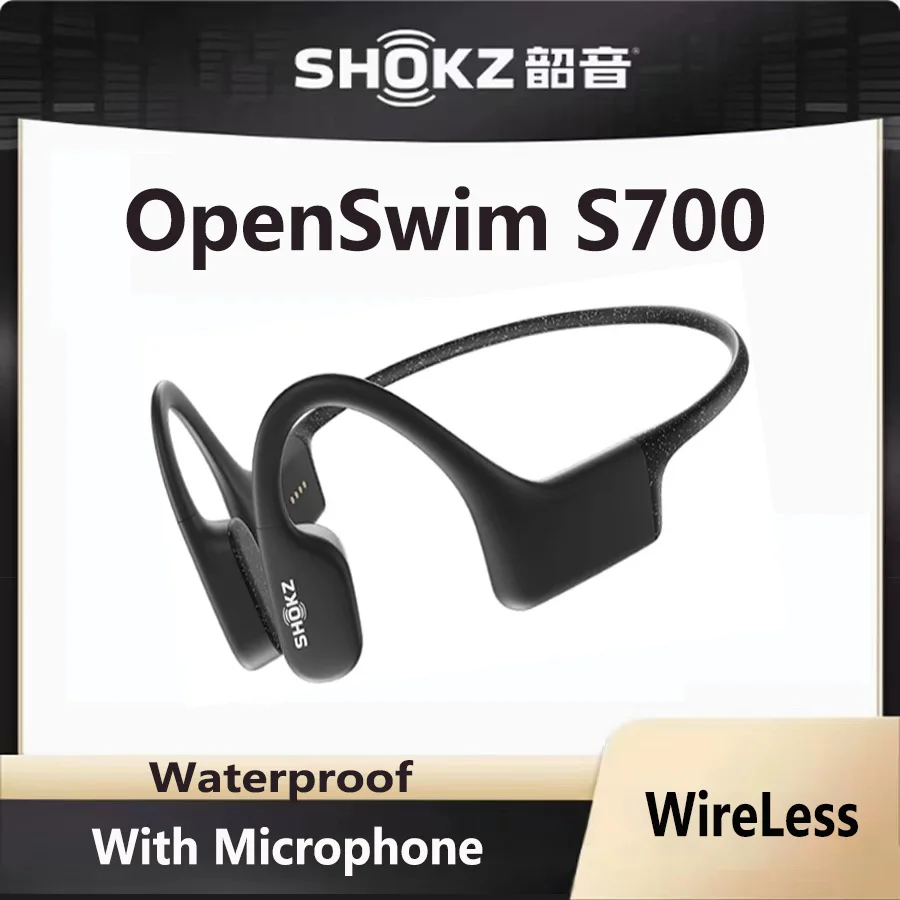 Original  SHOKZ OpenSwim S700 Bone Conduction MP3 Music Player Waterproof Swim Wireless Earphones Sports Run AfterShokz 4GB RAM