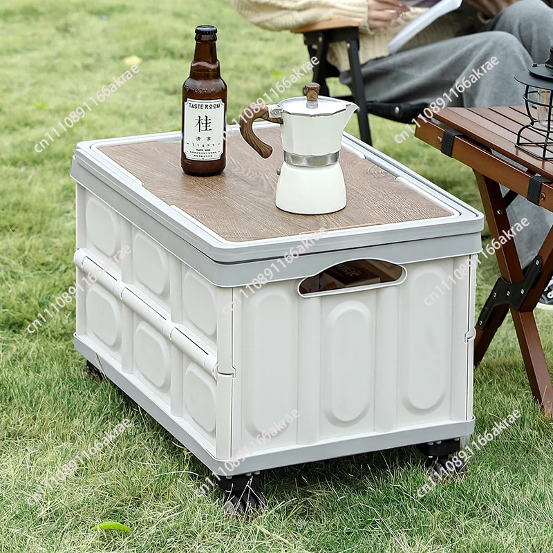for  trunk storage box outdoor camping folding camping wooden cover picnic storage box