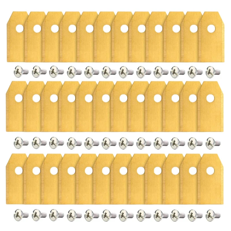 

A63K-Lawn Mower Blade 36 Pcs Replacement Blades, Stainless Steel Mower Blade For Garden And Husqvarna For Automower