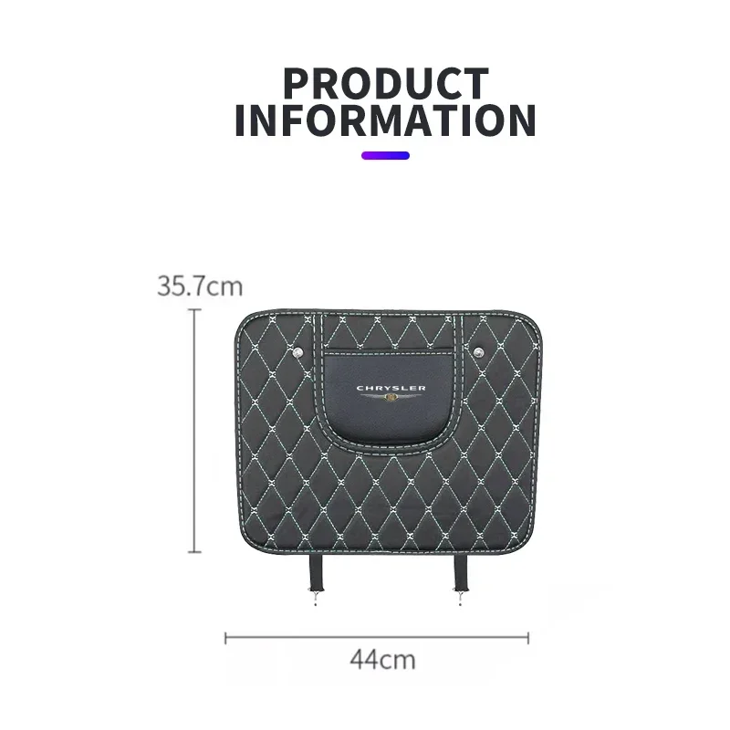 1Pcs Car Seat Anti-kick Pad Auto Interior Accessories For Chrysler 300c Android Town Country Grand Voyager PT Cruiser Pacifica