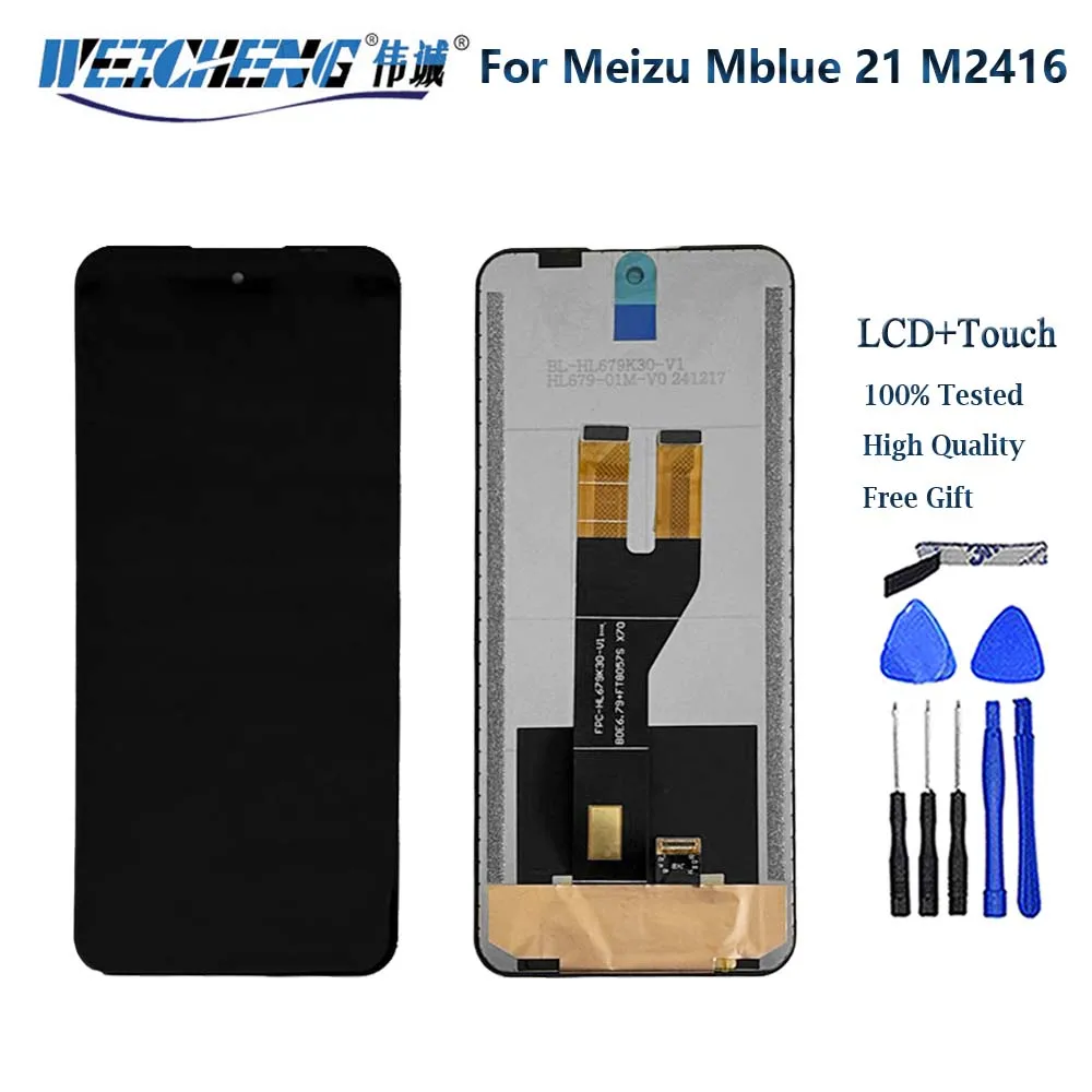 For Meizu Mblu 21 M2416 LCD Display Touch Screen Digitizer Glass Panel Sensor Full Assembly Replacement Repair For Mblu 21 LCD