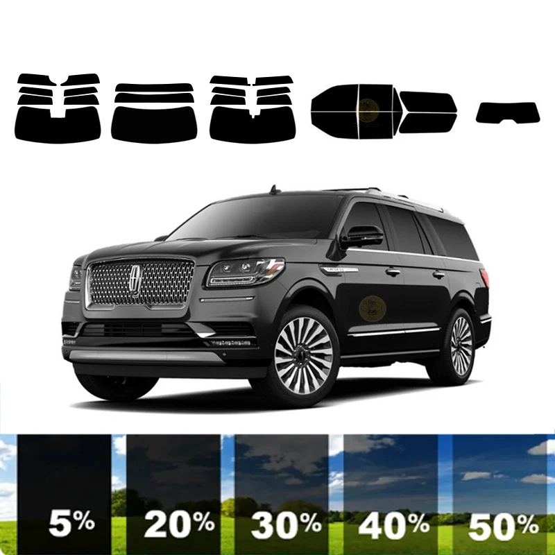 

precut Removable Window Tint Film For Car 100% UVR 5%-70%VLT Heat Insulation Carbon ﻿For LINCOLN NAVIGATOR L 4 DR SUV 2018-2023